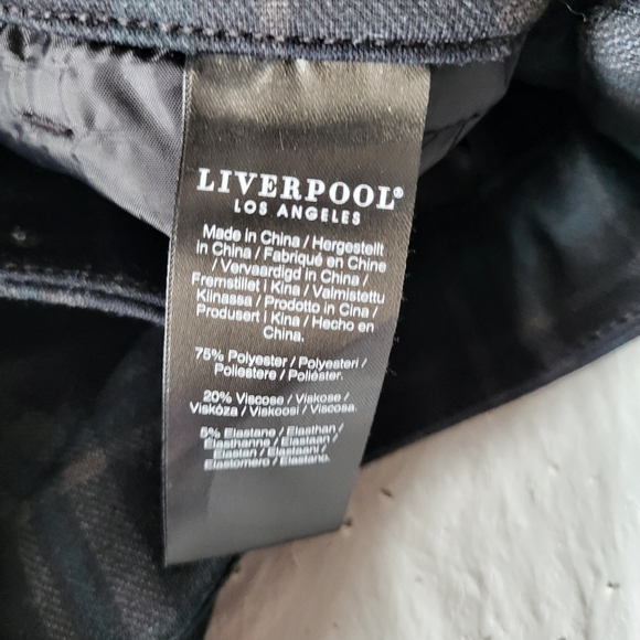 NEW Liverpool Women's Plaid Pants - Blue and Black, Size 6 (28 X 28) - Picture 5 of 8